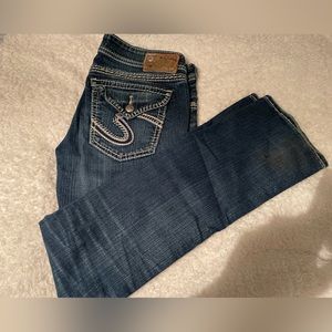 Silver boot cut size 28